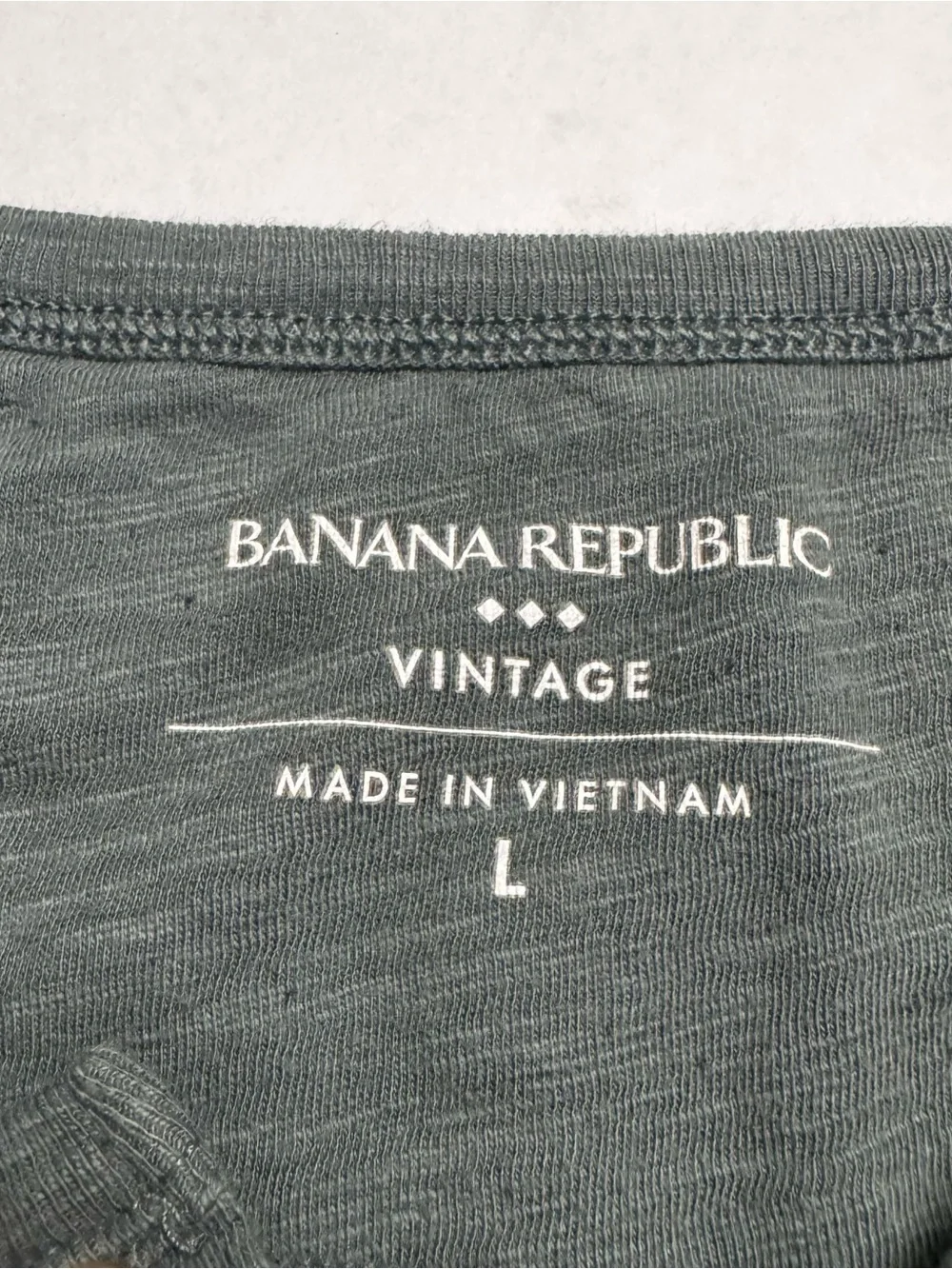 Banana Republic Vintage Tee Long Sleeve Henley In Dusty Olive (Green) Size: L
